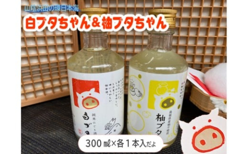 山陰浜田の環日本海白ブタちゃん＆柚ブタちゃんセット 【026_2043】 2448241 - 島根県浜田市