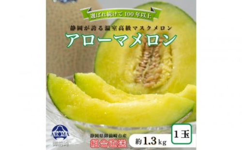 『組合直送』アローマメロン1.3kg 1玉 2448272 - 静岡県御前崎市