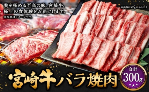 ＜宮崎牛バラ焼肉 300g＞2026年2月上旬より順次出荷 お肉 肉 宮崎牛 牛肉 バラ肉 バラ 焼肉 焼き肉 BBQ バーベキュー 冷凍 宮崎県 高鍋町 2448332 - 宮崎県高鍋町