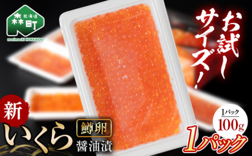 【お試しパック！】 100g いくら（鱒卵） イクラ 醤油漬け 森町 いくら醤油漬け しょうゆ漬け 海産物 加工品 ふるさと納税 北海道 お試し 10000円＜ワイエスフーズ＞ mr1-1225 2450930 - 北海道森町