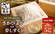 【定期便3回】令和7年産 鹿島市産 [さがびよりor夢しずく] 5kg 1袋 合計15kg 【品種指定不可】 玄米 精米 F-92