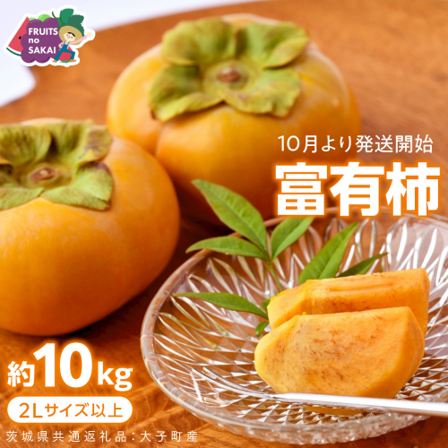 富有柿 2L以上 約10kg【2026年10月より発送開始】（茨城県共通返礼品 [柿]：大子町産） |柿  かき 旬 お取り寄せ フルーツ 甘い 秋の味覚 [FC24-NT] 2454337 - 茨城県つくばみらい市