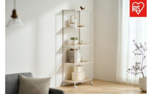 カラーメタルラック　ウッドボード付き CMM-55165B ホワイト 2454648 - 宮城県角田市