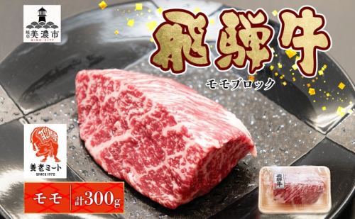 飛騨牛 モモブロック 300g×1P　計300g モモ肉 もも肉 ブロック ブロック肉 ももブロック 肉 牛肉 牛 ビーフ 和牛 和牛ステーキ 国産 国産肉 日本産 ローストビーフ ステーキ 冷凍保存 ご当地 お取り寄せグルメ 送料無料 岐阜県美濃市 2454959 - 岐阜県美濃市