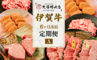 伊賀牛 6ヶ月連続お届け 定期便 A [ 伊賀忍者ビーフ 切り落とし コマ肉 ×2  コロッケ ミンチボール ×2 ヒレ ステーキ 焼肉 3種 ] 丸福精肉店 牛肉 高級 和牛 肉 伊賀牛肉 伊賀 人気 自宅用 グルメ お取り寄せ 誕生日 お祝い ご馳走 パーティー