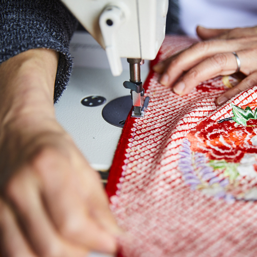 思い出を形に　着物リメイク「ブランケット」を作る 2455023 - 京都府京丹後市