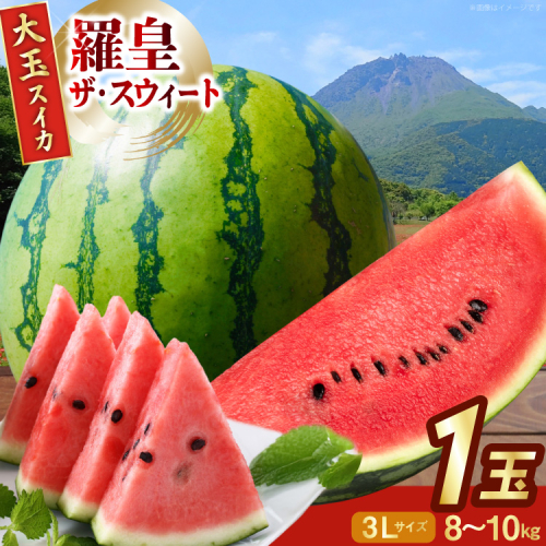 AJ643 【令和8年度出荷分】 島原スイカ倶楽部 大玉スイカ 羅皇ザ・スウィート 3Lサイズ 8〜10kg [ 先行予約 数量限定 すいか スイカ 西瓜 フルーツ 果物 長崎 長崎県 島原市 ] 2455300 - 長崎県島原市