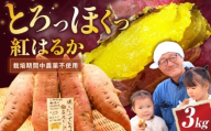 【厳選】紅はるか 3kg 滋賀県長浜市/好作豊吉 [AQCF013] さつまいも サツマイモ さつま芋 焼き芋 べにはるか ベニハルカ おやつ 煮物 芋ごはん 味噌汁 芋 生芋
