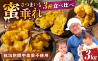 【厳選】熟成 さつまいも 3種 食べ比べ セット 3kg 滋賀県長浜市/好作豊吉 [AQCF017] 紅はるか 安納芋 サツマイモ さつま芋 さつまいも 芋 いも 食べ比べ べにはるか 野菜 やさい