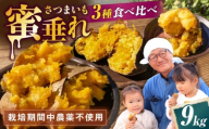【厳選】熟成 さつまいも 3種 食べ比べ セット 9kg 滋賀県長浜市/好作豊吉 [AQCF019] 紅はるか 安納芋 サツマイモ さつま芋 さつまいも 芋 いも 食べ比べ べにはるか 野菜 やさい