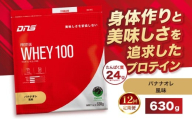 【定期便12回】DNS プロテインホエイ 100 バナナオレ 風味 630g  | プロテイン ホエイプロテイン バナナ オレ 人気 高たんぱく ダイエット 置き換え 栃木県 送料無料