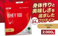 DNS プロテインホエイ 100 バナナオレ 風味 2,000g  | プロテイン ホエイプロテイン バナナ オレ 人気 高たんぱく ダイエット 置き換え 栃木県 送料無料