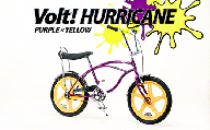 自転車 ビーチクルーザー Volt！ HURRICANE（PURPLEx YELLOW） 組み立て不要 【Rainbow Products Japan】 じてんしゃ ばいく バイク  ジテンシャ 通勤 通学 街乗り 新生活 サイクリング アウトドア おしゃれ 日用品 食べ物以外 エムプランニング 神奈川 湘南 藤沢