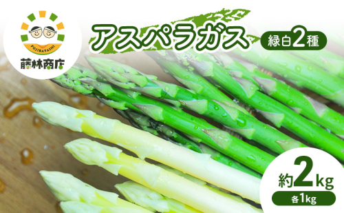 【2026年春発送】数量限定 グリーンアスパラ ホワイトアスパラ 計約2kg  野菜 アスパラ アスパラガス 新鮮 北海道 富良野 2456498 - 北海道富良野市