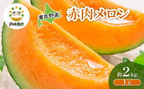 【2026年夏発送】メロン 北海道 富良野メロン 赤肉1玉 約2kgサイズ 大玉 北海道 ふらの めろん 果物 フルーツ 甘い ジューシー 2456501 - 北海道富良野市