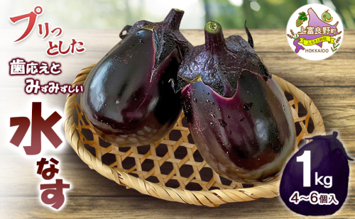 【令和8年産】[すずきが育てた新商品！]すずきの水なす 1kg 【プリっとした歯応えと瑞々しい】( ナス 茄子 なすび 水なす 野菜 やさい 新鮮 上富良野町 しまねずみファーム ) 2458165 - 北海道上富良野町