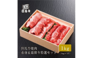＜但馬牛＞焼肉 赤身&霜降り 特選セット1kg【FARMEISTER平山牛舗FH04】