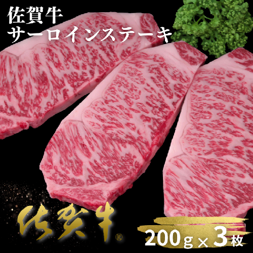 佐賀牛サーロインステーキ 200g×3枚：B330-011 2458785 - 佐賀県佐賀市