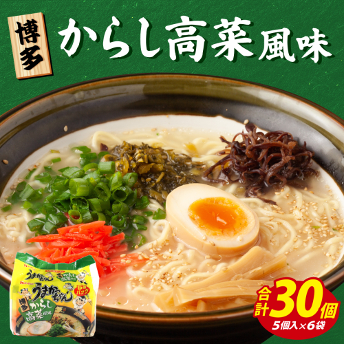VY011 うまかっちゃん からし高菜風味 合計30袋 2458968 - 福岡県篠栗町