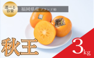 【先行予約】【2026年10月中旬から11月末発送】福岡限定!ブランド柿「秋王(あきおう)」約3kg(8-12玉) 柿 かき フルーツ 果物 福岡県 川崎町