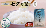 定期便 12回 米 七夕の里 白米 5kg お米 コメ お楽しみ 12ヶ月