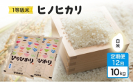 令和7年度 定期便 12回 米 1粒からこだわる 1等級米 ヒノヒカリ 白米10kg お米 コメ お楽しみ 12ヶ月 令和7年度産