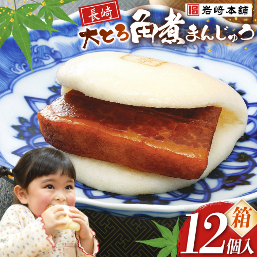 BJ057 岩崎本舗 大とろ角煮まんじゅう 12個入 (箱) [長崎県 島原市] 2461045 - 長崎県島原市