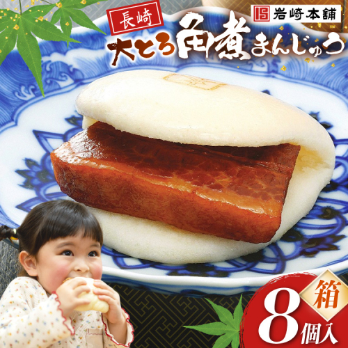 BJ048 岩崎本舗 大とろ角煮まんじゅう 8個入 (箱) [長崎県 島原市] 2461056 - 長崎県島原市