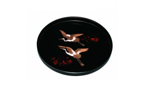 丸盆 33cm 別甲 二羽鶴 ［YG441］ 2461077 - 和歌山県上富田町