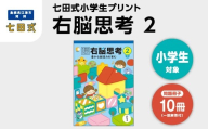江津市限定返礼品 七田式小学生プリント 右脳思考2 【SC-70】 しちだ 七田式 小学生 小学1～6年生 プリント 問題集 思考力 トレーニング 子育て 教育 教材 勉強 子ども