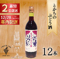 12/28申込分まで年内発送 とかちのぶどう酒12本 最短申込みから2日発送 北海道ワイン 北海道池田町 十勝ワイン
