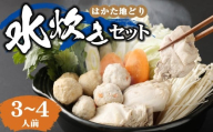 はかた地どり 水炊きセット(3〜4人前) 地どり 鳥肉 肉 お鍋 セット 水炊き 料理 晩御飯 冷凍 福岡県 糸田町