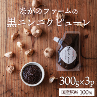 毎日の食卓に、簡単・便利・おいしい！ 国産黒ニンニクピューレ 300g×3p　TF0892-P00032