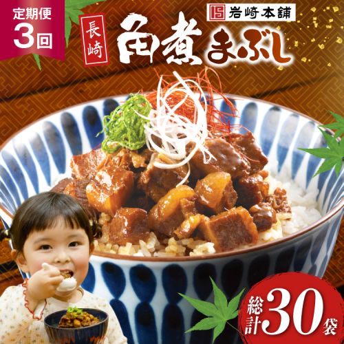 BJ098 岩崎本舗 【3回定期便】長崎角煮まぶし 10袋 [長崎県 島原市] 2462591 - 長崎県島原市