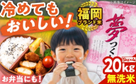 【令和7年度産】無洗米 夢つくし 20kg 精米 有限会社ファインリョーコク/吉富町 [BGBV019] むせんまい 米 国産 米 お米 こめ 白米 無洗米 ゆめつくし ムセンマイ