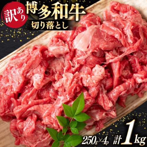 牛肉 訳あり A4 A5 博多和牛 切り落とし 250g 4p 計 1kg [木村食品 福岡県 宇美町 um40beg040036] 訳アリ 牛 肉 牛バラ 肩肉 バラ肉 1キロ 2467981 - 福岡県宇美町
