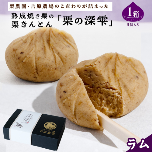 栗きんとん 「 栗の深雫 」 ラム 1箱 ～くりのしずく～ 6個 完熟 栗 くり クリ 和菓子 おかし お菓子 贈り物 ギフト 果物 フルーツ 秋 冬 [CX027ci] 2467997 - 茨城県筑西市