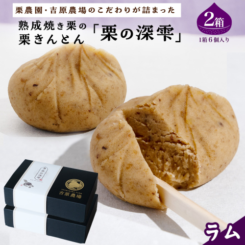 栗きんとん 「 栗の深雫 」 ラム 2箱 ～くりのしずく～ 12個 完熟 栗 くり クリ 和菓子 おかし お菓子 贈り物 ギフト 果物 フルーツ 秋 冬 [CX028ci] 2468000 - 茨城県筑西市