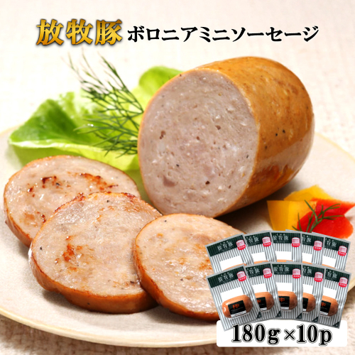 放牧豚ボロニアミニソーセージ 180g×10P【120108】 2468591 - 北海道恵庭市