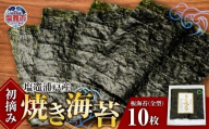 【 スピード発送 】 初摘み 焼き海苔 全形 10枚 塩竈 浦戸産 海産物 特選 ギフト 熨斗 ｜ 焼き 板のり のり 小分け 大容量 ノリ 焼海苔 焼のり 乾海苔 おにぎり ご飯 米 おかず おやつ 給食採用 贈り物 東北  宮城県 塩釜 今野商店 4537459