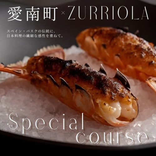 【 銀座 11年連続 二つ星 スペイン料理 の名店】 スリオラ 「 愛南町 特別コース 」 食事券 1名様分 ※2名以上で利用可 2471041 - 愛媛県愛南町