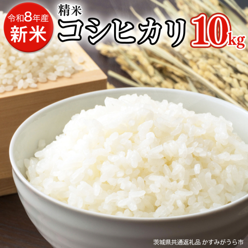令和8年産 コシヒカリ 精米 10kg (茨城県共通返礼品 かすみがうら市) 紙米袋 茨城 新米 精米 コシヒカリ お米 ごはん 直送 銘柄米 [DH020sa] 2471085 - 茨城県桜川市