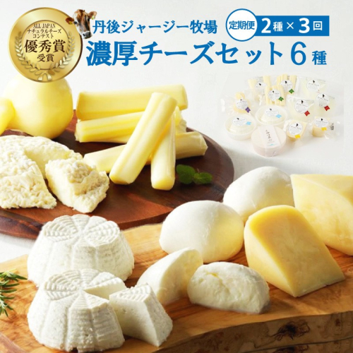 丹後ジャージー牧場の濃厚チーズセット6種（2種×3回定期便）フロマージュ・カチョカバロ・モッツァレラ・リコッタ・ストリング・ゴーダ ふるさと納税 チーズ ちーず セット 詰め合わせ お取り寄せ 生産者応援 2471168 - 京都府京丹後市
