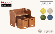 HOPPL コロコロチェア＆デスク（ブラックウォールナット）・専用ラグ（オリーブグリーン）セット[髙島屋選定品］65A1431