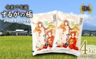 【令和7年産米】 するがの極 4kg 2kg × 2袋 特A ラブライブ！サンシャイン!! デザイン 米 こめ お米 白米 精米 ご飯 おにぎり 弁当 JA ブランド米 きぬむすめ 長泉町 静岡 静岡県産