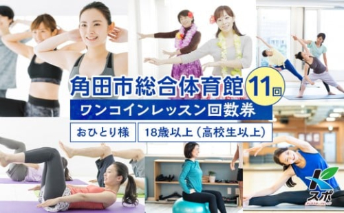 角田市総合体育館 ワンコインレッスン回数券　11回分 2475253 - 宮城県角田市