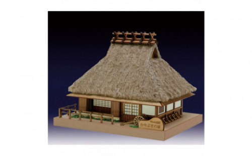 ウッディジョー　ミニ建築No.５ かやぶきの家　木製模型キット 2475293 - 静岡県静岡市