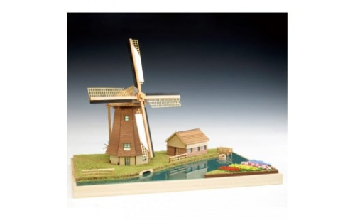 ウッディジョー　ヨーロッパの街並みシリーズ　オランダ・キンデルダイク　木製模型キット 2475303 - 静岡県静岡市