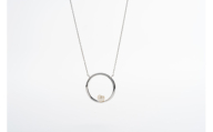 プラチナ サーキュラリティペンダント 鏡面仕上げ パール付き sese urban mining jewelry ネックレス ジュエリー レディース アクセサリー