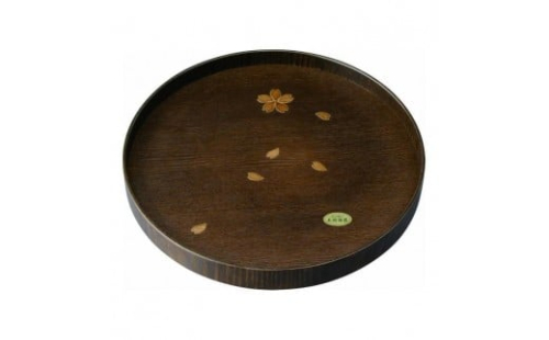 木製丸盆 尺 30cm 桜 ［YG469］ 2475420 - 和歌山県那智勝浦町